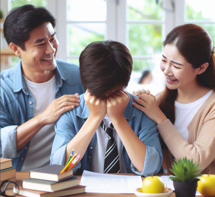 Cho con quyền... thất bại- Ảnh 1. Niềm tin của cha mẹ vào con cái là nguồn động lực lớn, có giá trị lớn lao giúp con vượt qua mọi thử thách - Ảnh minh họa: AI
